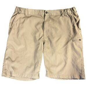 Wrangler Size 40 Men's Performance Cargo Shorts RN# 130273 Khaki Relaxed Fit